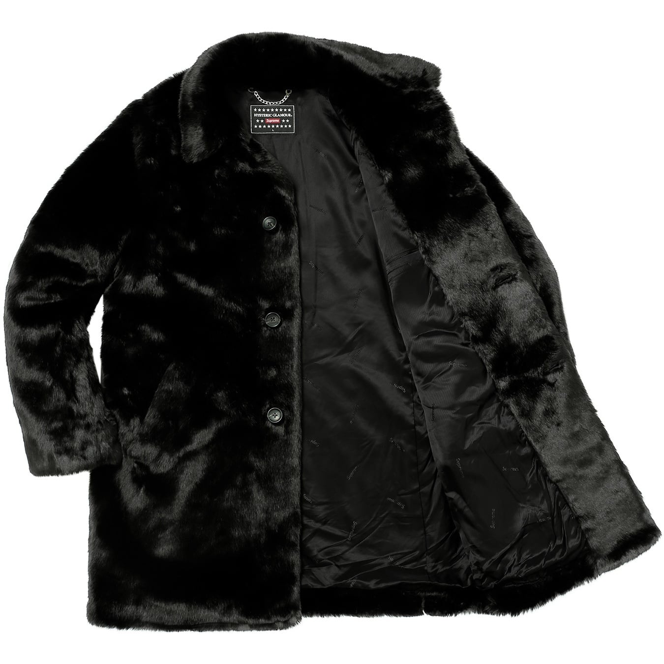 Supreme/HYSTERIC GLAMOUR Fuck You Faux Fur Coat view 10